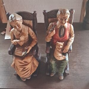 Vintage Figurines of Elderly Couple